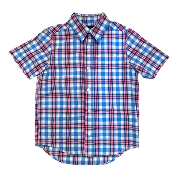 2/$25 PLACE Boys Plaid Button Down Shirt 7-8 Medium - Picture 1 of 3